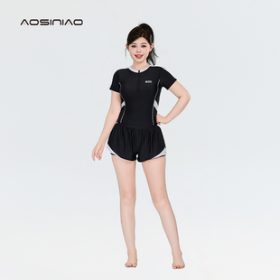 泡温泉游泳馆专用泳装 分体游泳衣女保守显瘦大码 胖mm泳衣2024新款