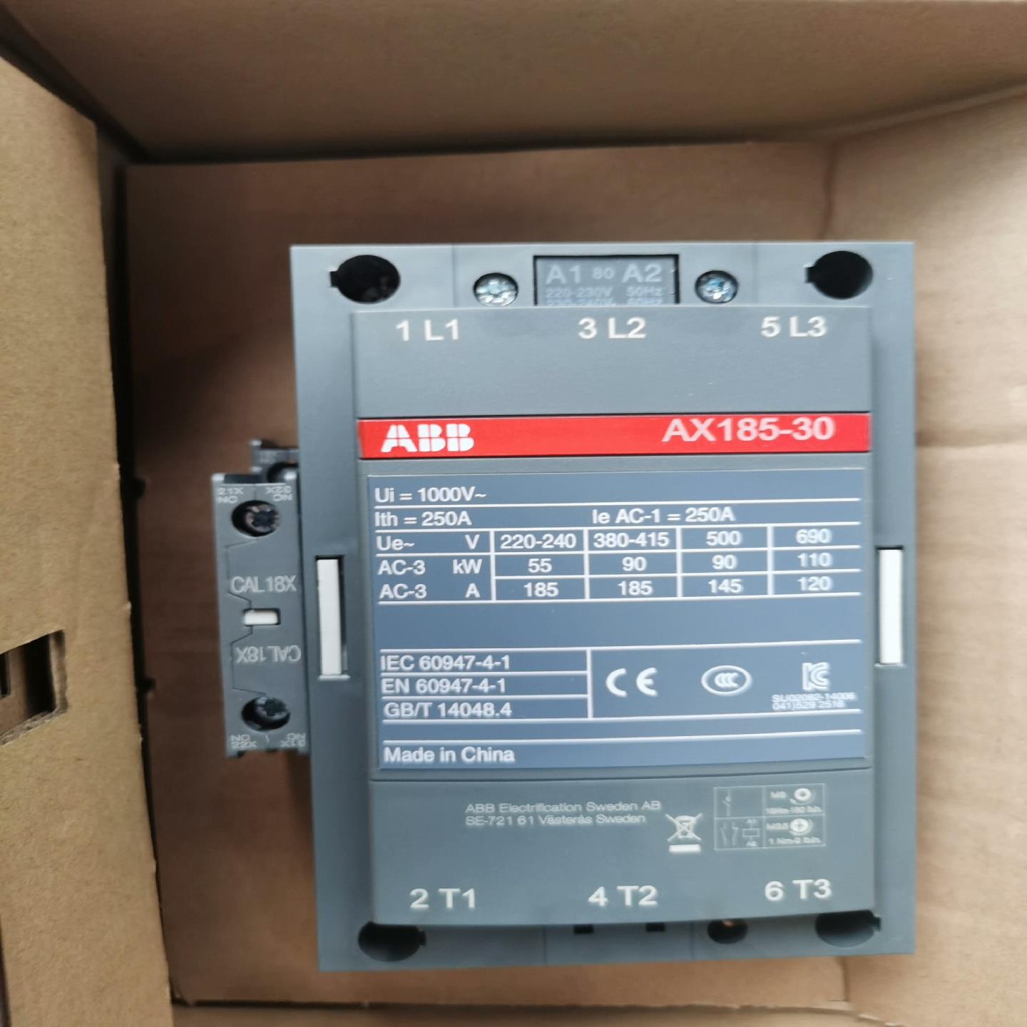 原装接触器 AX185-30-11 AC220V