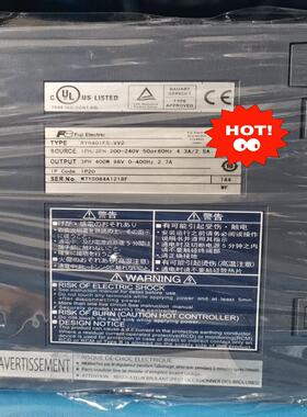 【工控自动化】富士400瓦伺服RYH401F5-VV2+GYB401D议价