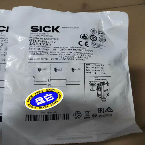 全新原装未开封正品德国西克SICK光电GTE6-P1212，