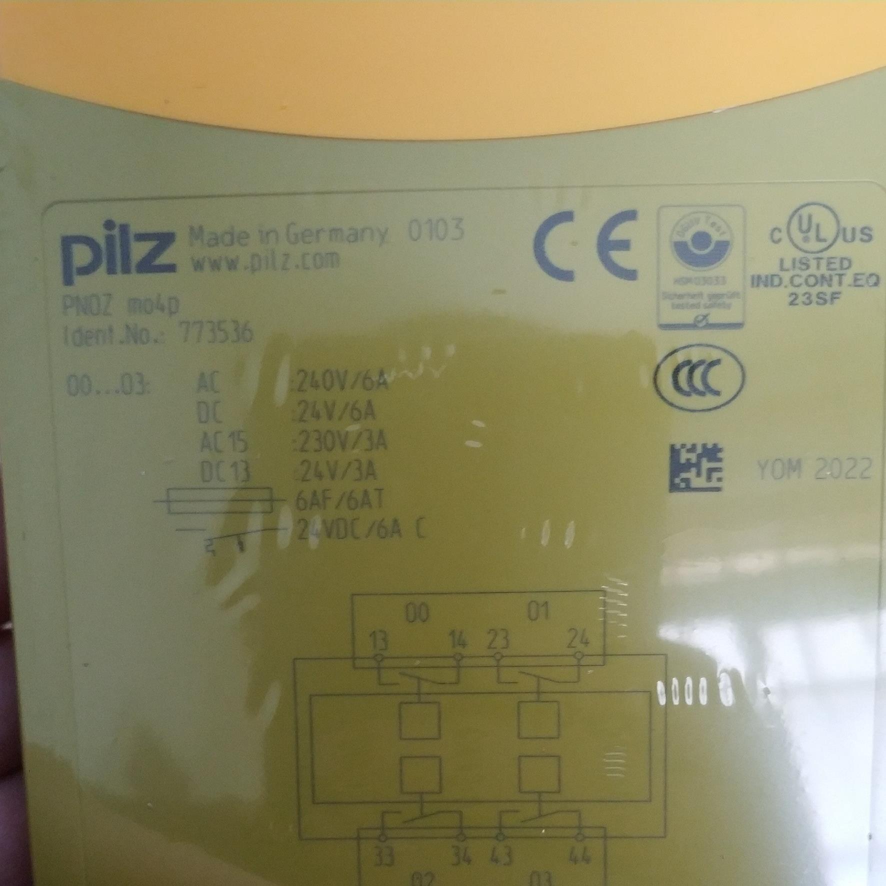 Pilz皮尔兹PNOZ MO4P 773536安全继电器
