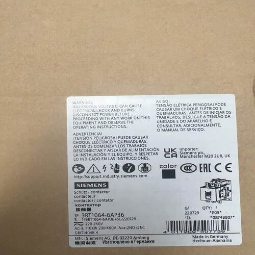 （设备配件）3RT1064-6AP36。链接在就是货还在需要的直接私我