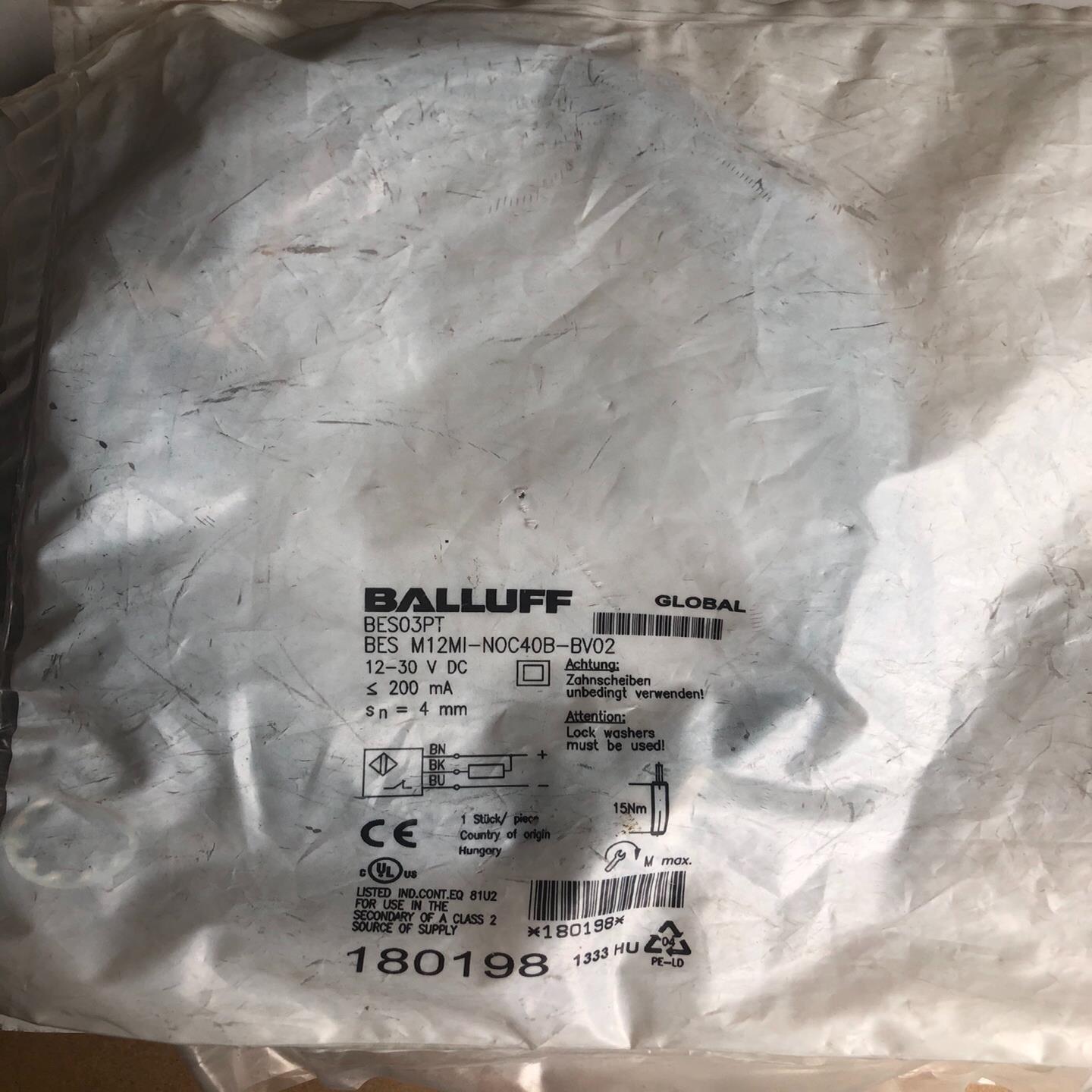 全新巴鲁夫BALLUFF传感器 BES M12MI-NOC4