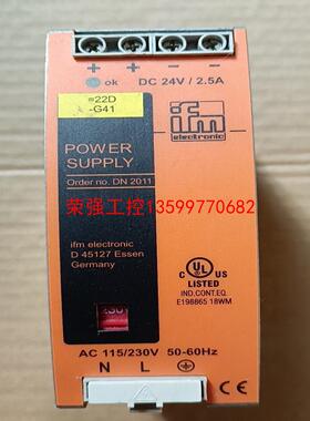 【荣强工控】ifm易福门电源 DN2011  DC24V/2.5A  1