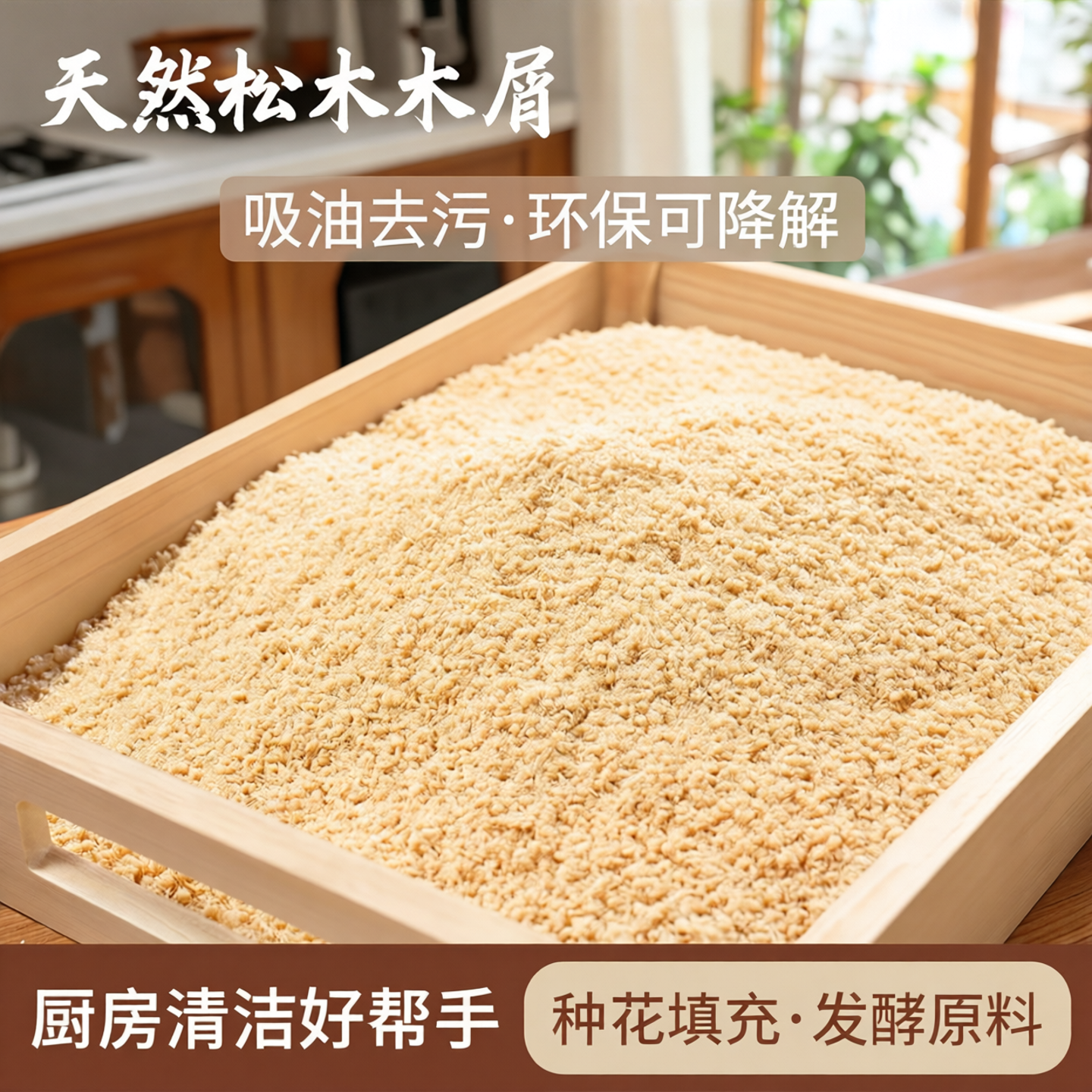 干燥实木木屑松木锯末木粉拖地去油吸油洗手去污种花填充沙袋发酵