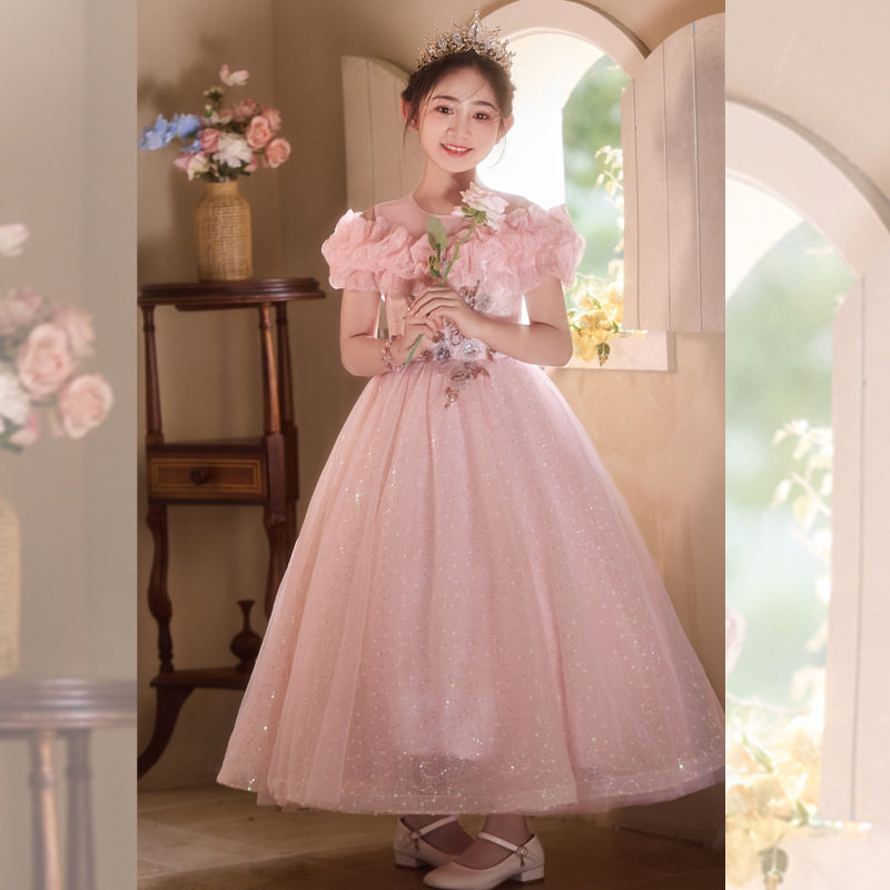 女童礼服高端轻奢小提琴演奏钢琴演出服小女孩花童主持生日公主裙