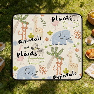 户外野餐垫加厚款防水郊游露营便携坐垫防潮垫春游沙滩可折叠地席