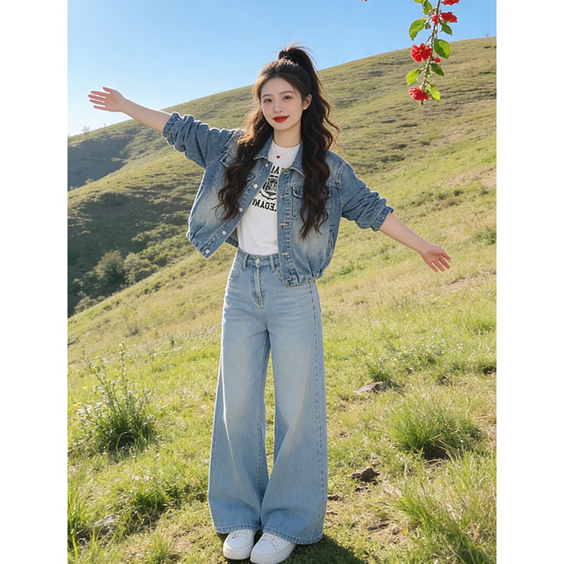 小个子美式牛仔外套女春季2026新款今年流行爆款短款休闲夹克上衣