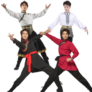 56个少数民族服装男士藏族蒙族维族表演服蒙古族舞蹈服学生艺考服