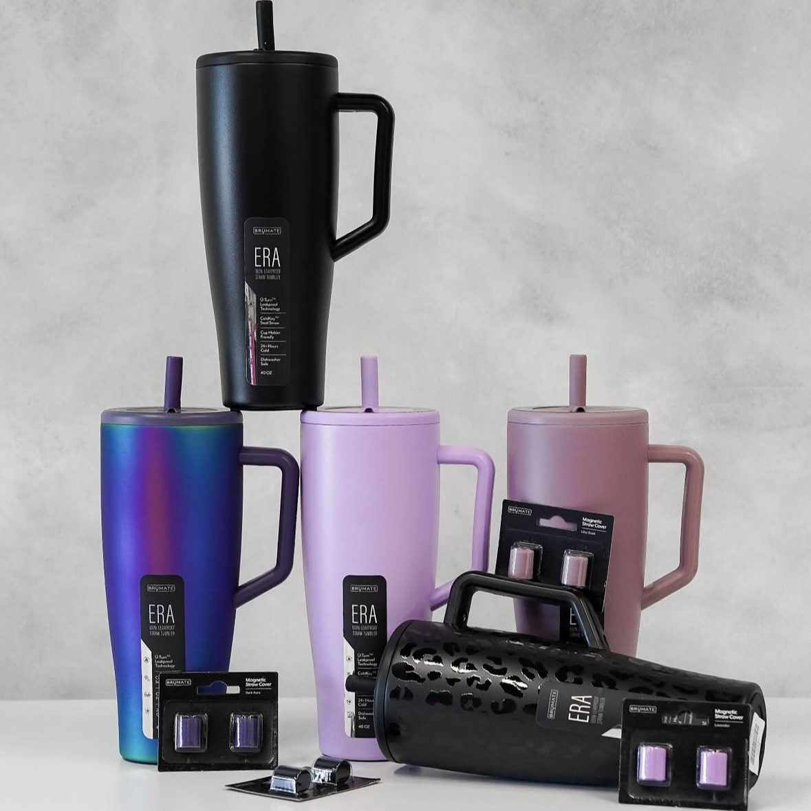 Brumate Era 40OZ Brümate 平底保温杯带手柄和吸管  防漏水,餐饮具,保冷/保温杯,淘宝优惠券,粉丝福利购,淘宝优惠卷
