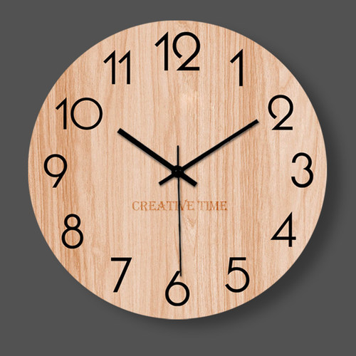 莫句简约挂墙石英钟挂表