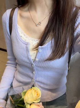 Brandy BM宋妍霏同款Zelly top针织开衫女bm短款毛衣外套百搭秋潮