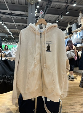 Brandy BM美式小熊刺绣拉链开衫外套女bm宽松连帽卫衣oversize潮