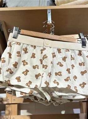 BrandyBM三粒扣小熊短裤居家裤美式复古辣妹热裤弹力打底裤bm裤子