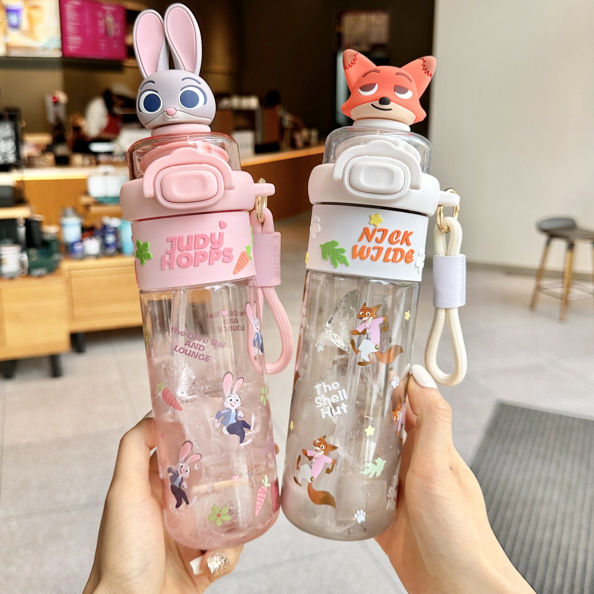 尼克tritan卡通学生儿童疯狂动物城塑料吸管茶杯吸管水杯朱迪,餐饮具,吸管杯,淘宝优惠券,粉丝福利购,淘宝优惠卷