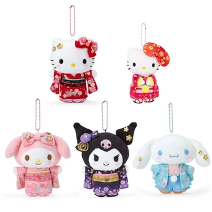 日系可爱美乐蒂库洛米玉桂狗和服站姿毛绒挂件人气卡通玩偶包挂饰