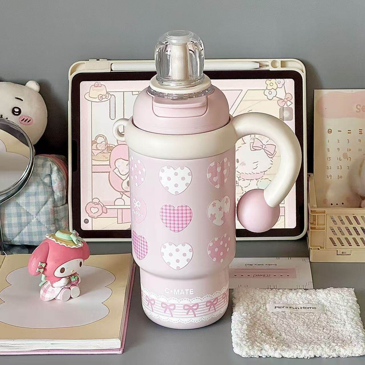 2025新款冰霸杯女生高颜值保温杯316内胆吸管杯不锈钢杯,餐饮具,保冷/保温杯,淘宝优惠券,粉丝福利购,淘宝优惠卷