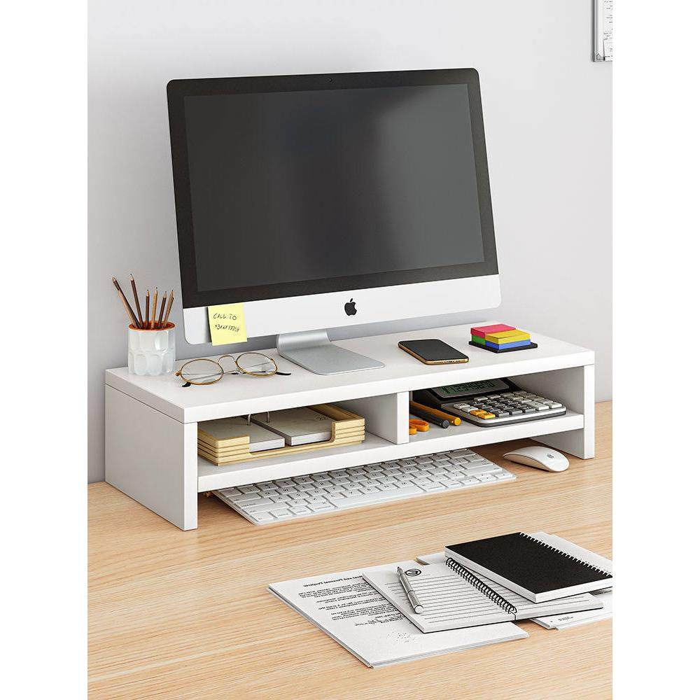 笔记本显示器增高架办公室台式电脑桌面实木收纳置物架宿舍小尺寸