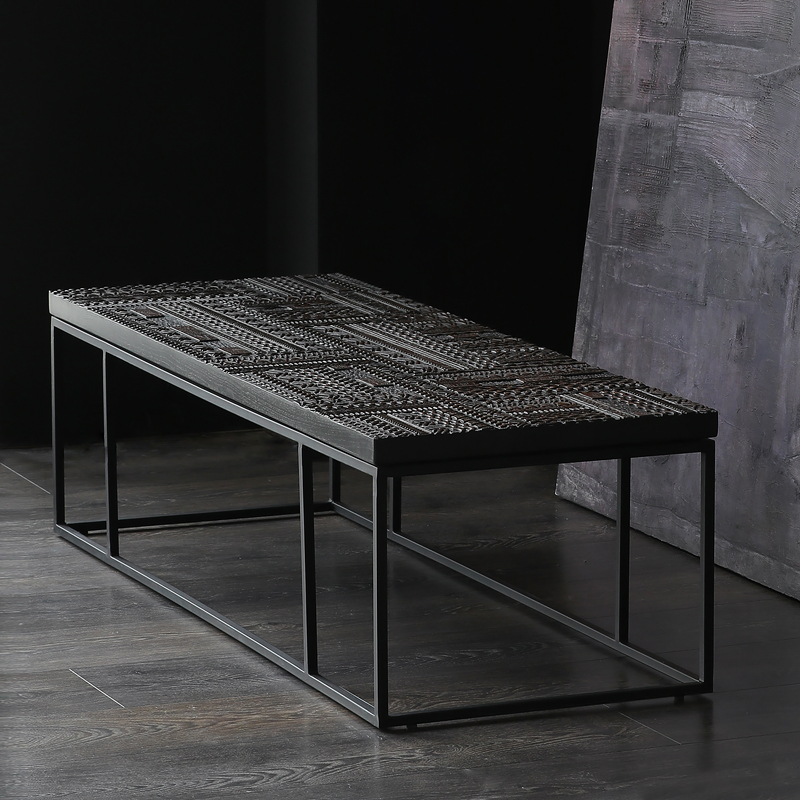 艺术符号进口北欧表情雕花茶几