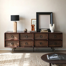 艺术符号/北欧表情复古做旧实木电视柜客厅家用收纳储物一体边柜