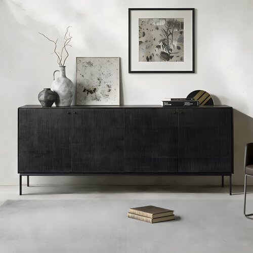 艺术符号北欧表情餐边柜柚木斗柜