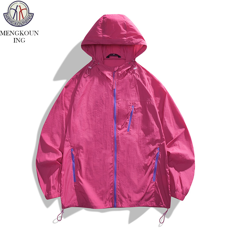 蒙口宁UPF50+夏季新款山系冰丝情侣休闲2025防嗮衣连帽防嗮服男女
