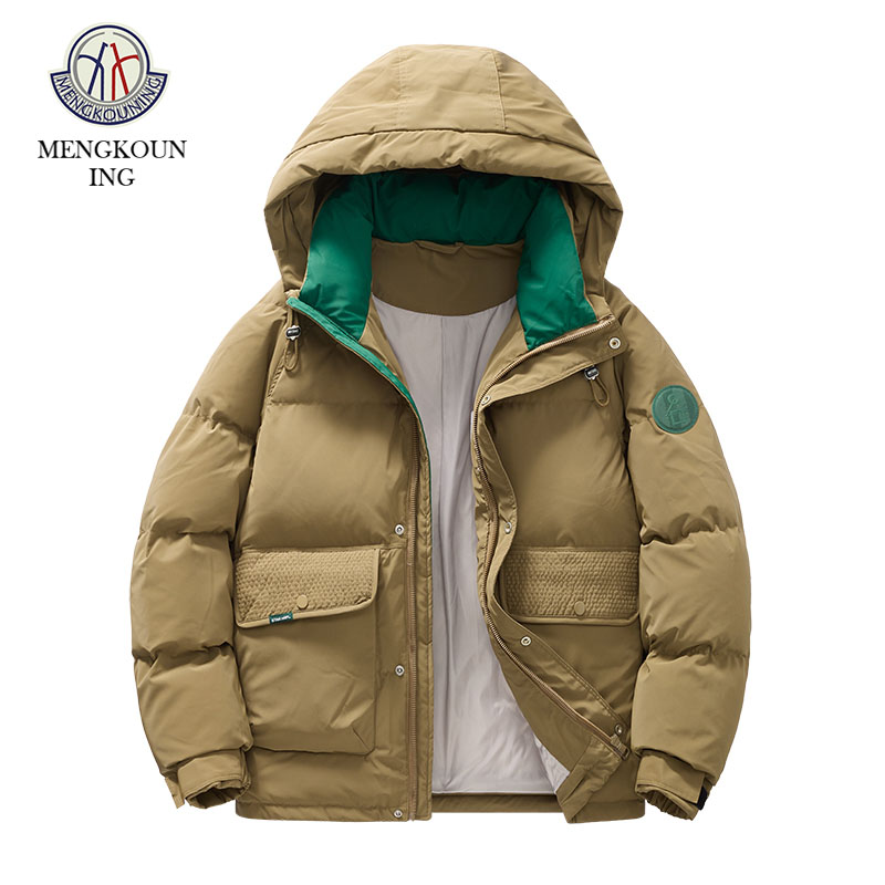 蒙口宁冬季新款连帽羽绒服潮流百搭时尚情侣款羽绒服保暖防风2024