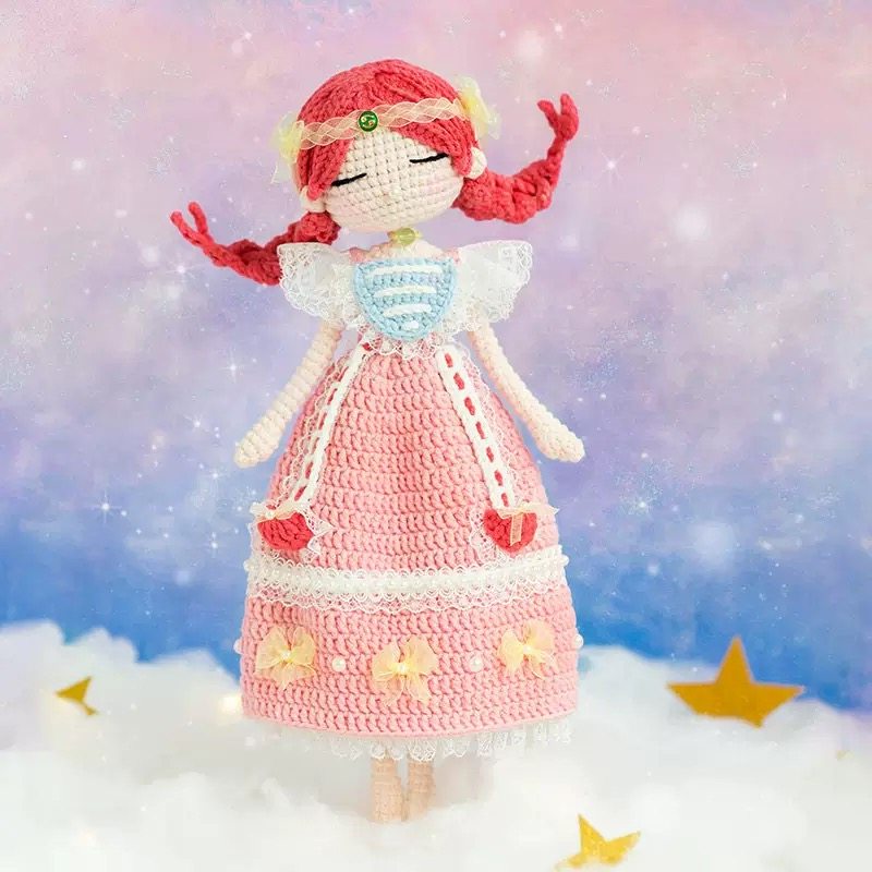 【私人定制】巨蟹座公主星座系列毛线编织手工玩偶