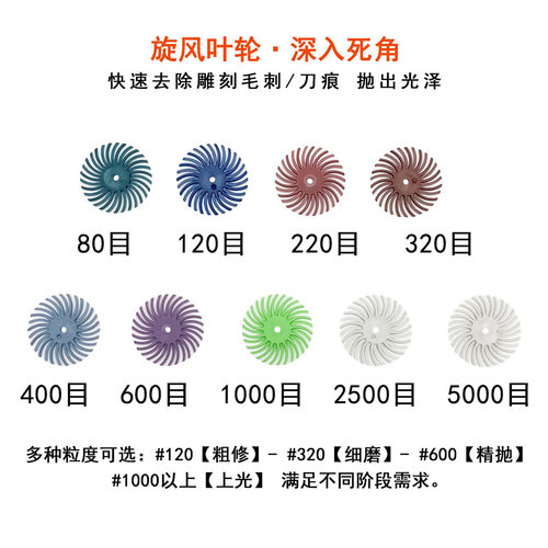 橄榄核木雕核雕崖柏缝隙镜面抛光打磨工具清理首饰螺旋飞碟抛光轮