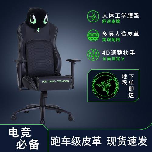 卡通蛇风之神电竞椅家用电脑椅久坐舒适游戏人体工学椅可躺主播椅