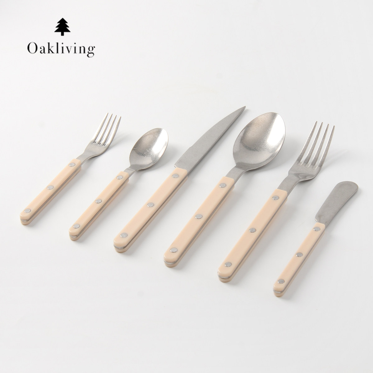 oakliving刀叉勺磨砂304不锈钢