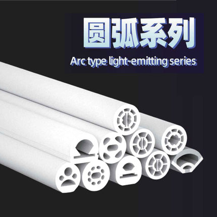 硅胶柔性圆形半圆霓虹灯灯管360度室内外led灯带线形灯灯槽嵌入式