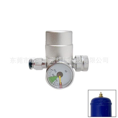 奶油发泡器M11微调减压阀带1500/3000psi压力表和3.35mm快插