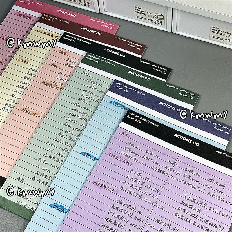 B5韩系撞色拍纸本ins高颜值横线