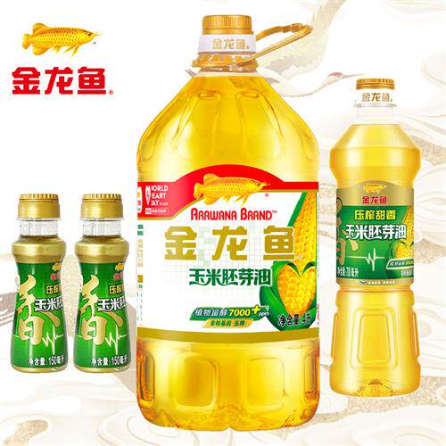 金龙鱼非转基因玉米胚芽油4l/5l桶装家用压榨蛋糕烘焙食用玉米油