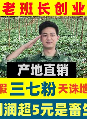 三七粉正品云南文山特级15头30正宗田七粉500g非野生37官方店