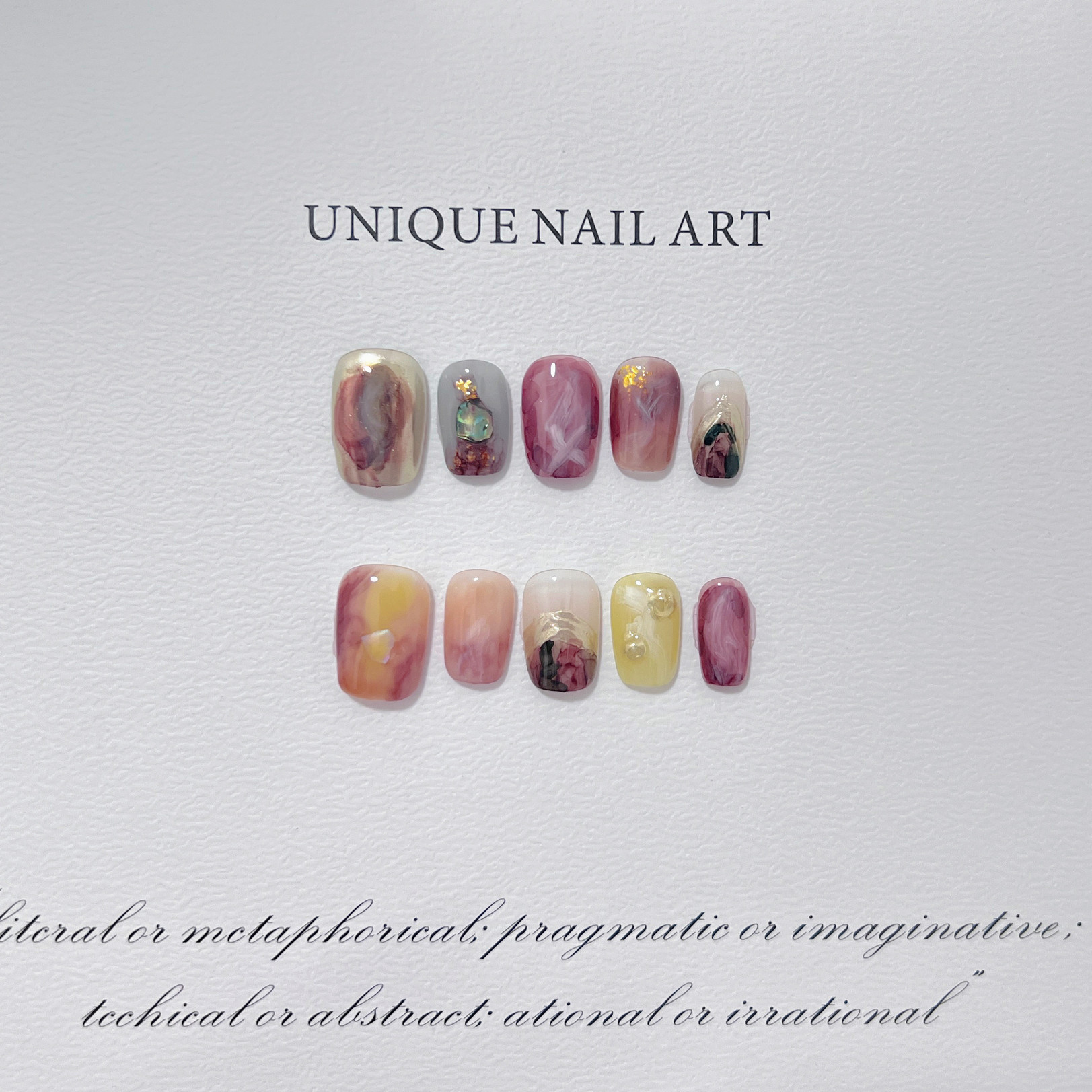 【原创实拍】秋冬美拉德焦油晕染手工穿戴甲片轻奢纯手工高品控甲