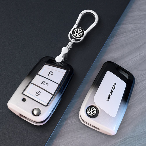 一汽大众速腾钥匙套专用宝来捷达高尔夫探岳探影探歌锁匙扣外壳包