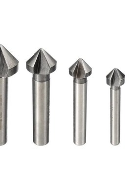 3 Flute 90 Degree Countersink Drill Bit Set Round Wood Steel