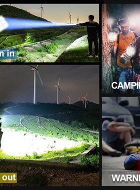 1000000 LM XHP199 COB Flashlight 18650 Powerful LED Tactical