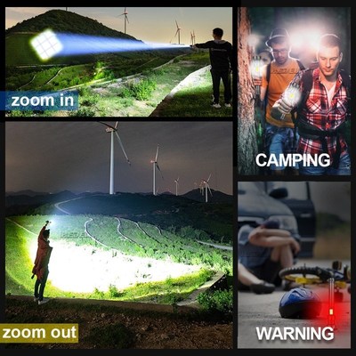 1000000 LM XHP199 COB Flashlight 18650 Powerful LED Tactical