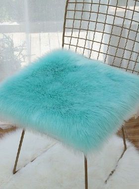 Ins Style Long Plush Chair Cushion Filming Props Mat Long