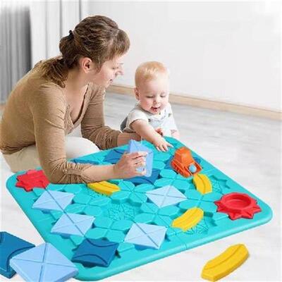 Montessori Road Maze Puzzle Board Game Toys 118 Challenges