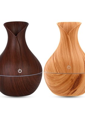 Spray Aroma Diffuser Induction Wood Grain Humidifier Ultraso