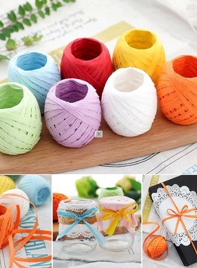 1 Roll 20 Meters CAKE COOKIE raffia ribbon paper rope palm