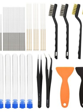 53Pcs Convenient 3D Printer Cleaning Nozzle Brush Shovel Cle