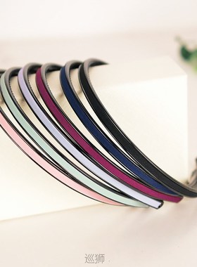 Korean fabric hairband female anti slip thin head band tooth