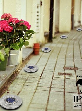 8 LED Outdoor Solar Garden Lights Waterproof In-Ground Light