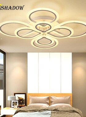 Modern Led Ceiling Light  Living room Bedroom Lunaires Black