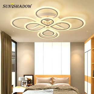 Modern Led Ceiling Light  Living room Bedroom Lunaires Black